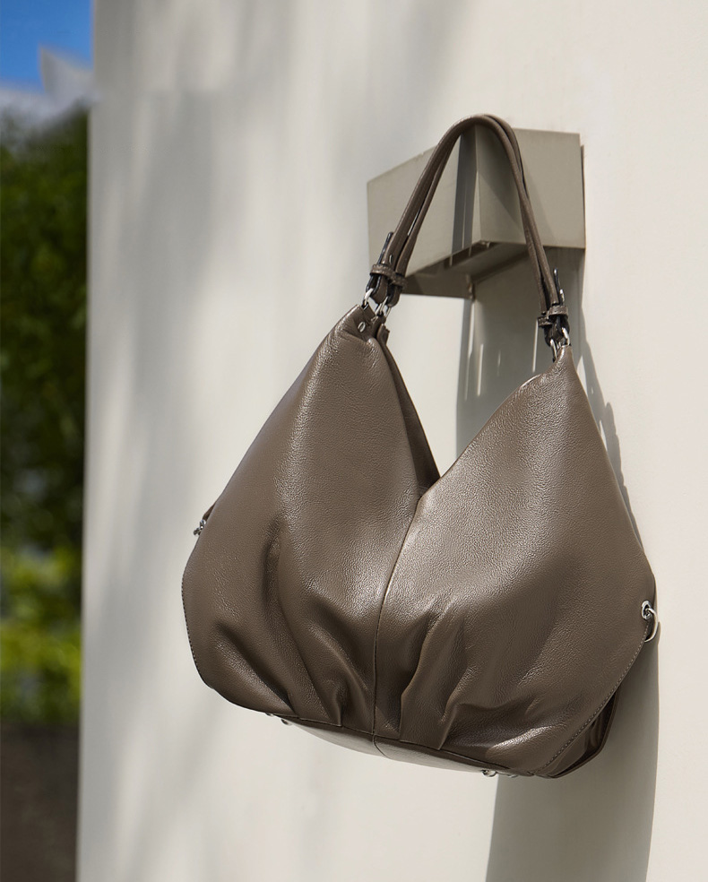 DEEPKEE original nubuck handmade full-grain genuine leather cowhide bag 頭層牛皮大容量真皮女用單肩斜挎包 3200 號