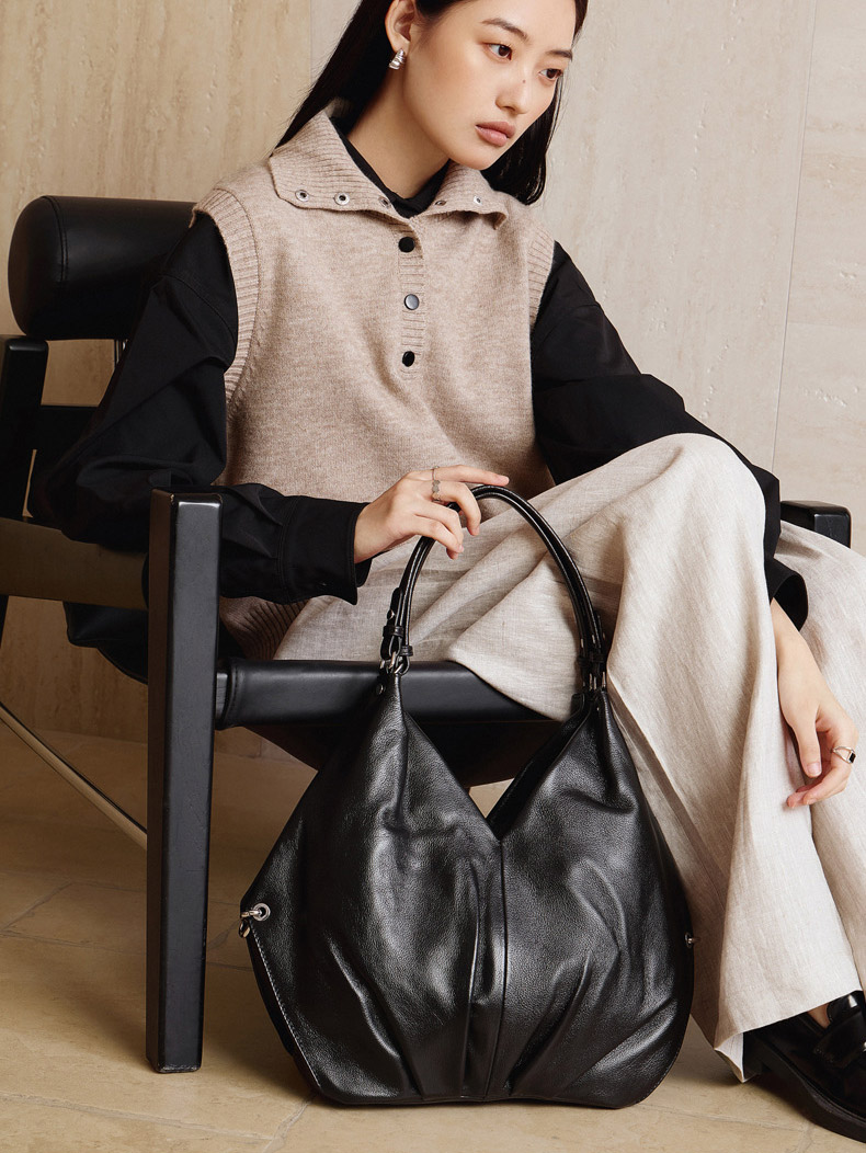 DEEPKEE original nubuck handmade full-grain genuine leather cowhide bag 頭層牛皮大容量真皮女用單肩斜挎包 3200 號