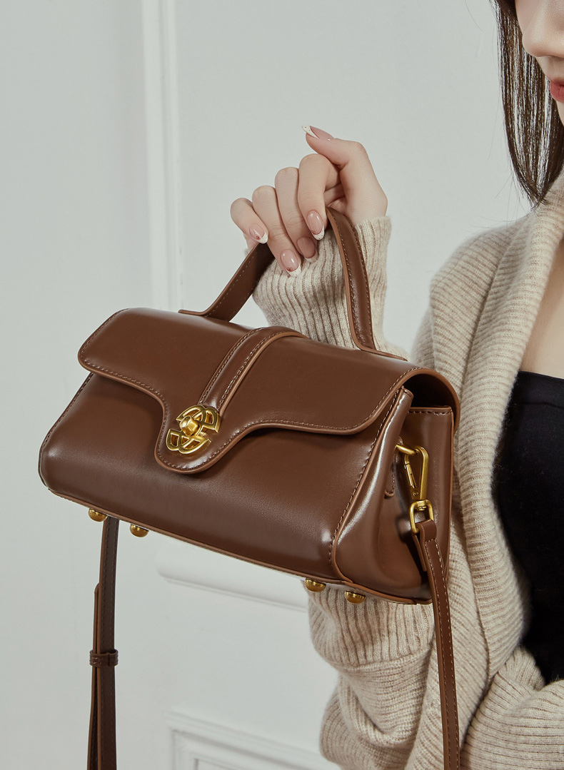 DEEPKEE original nubuck handmade full-grain genuine leather cowhide bag 輕奢真皮包 斜挎手提單肩包 3201 號