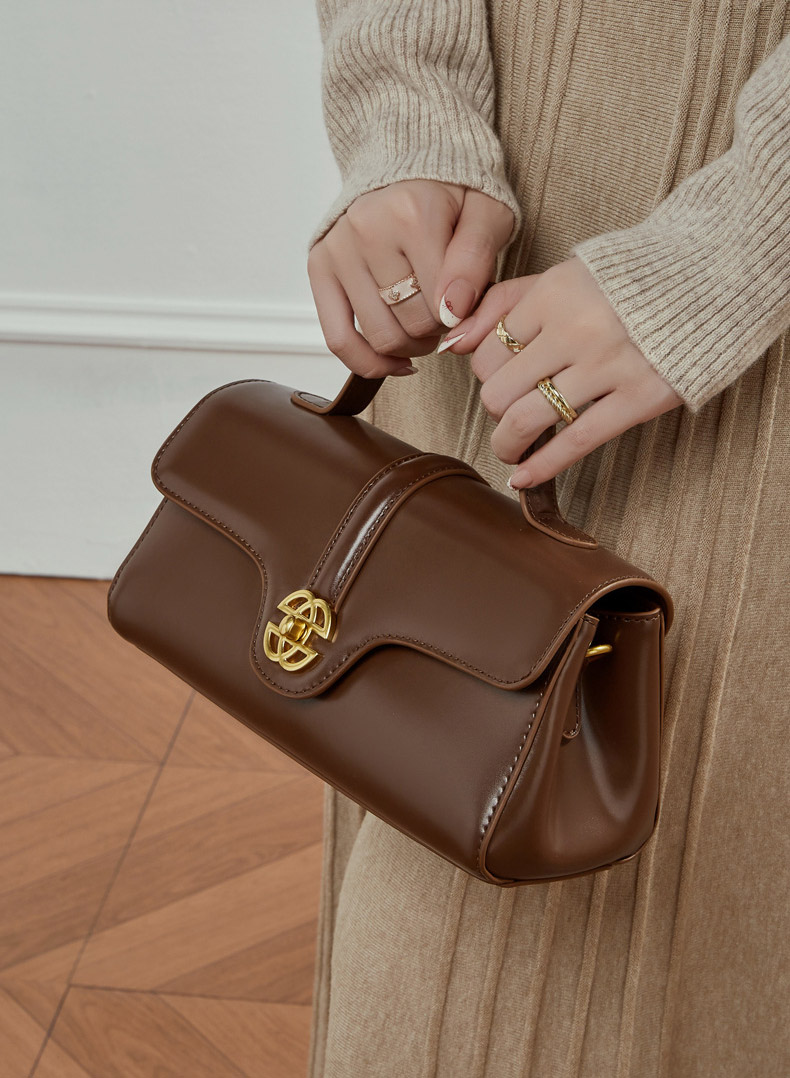 DEEPKEE original nubuck handmade full-grain genuine leather cowhide bag 輕奢真皮包 斜挎手提單肩包 3201 號