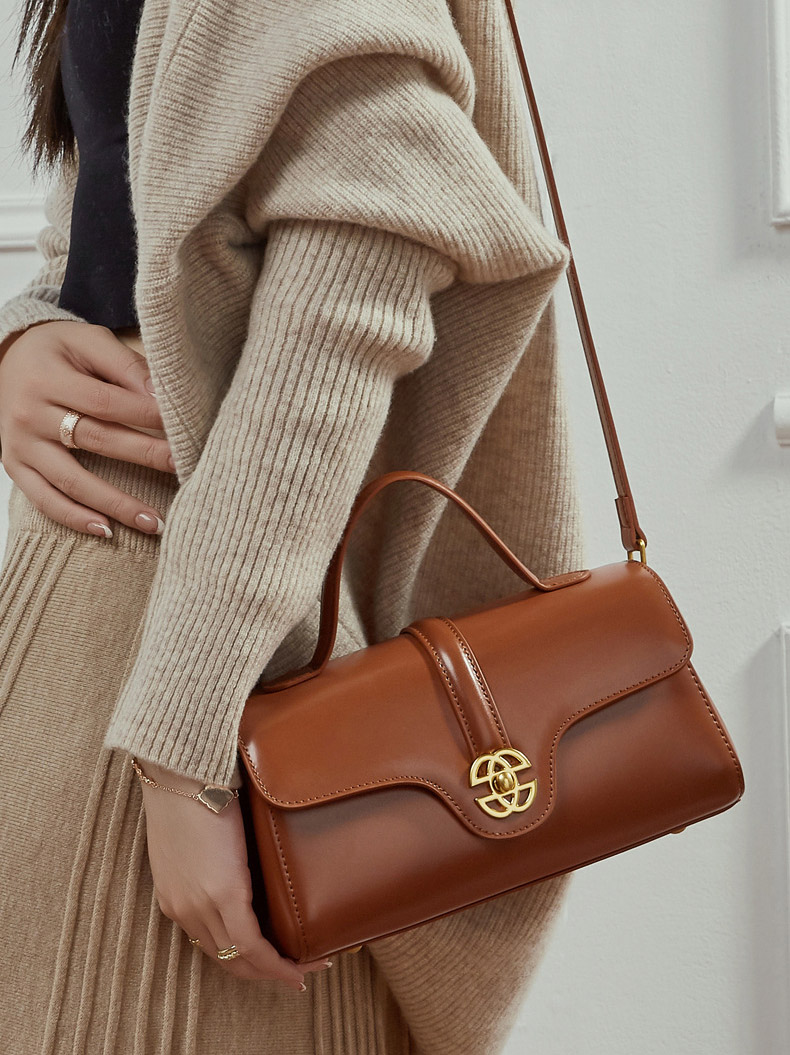 DEEPKEE original nubuck handmade full-grain genuine leather cowhide bag 輕奢真皮包 斜挎手提單肩包 3201 號