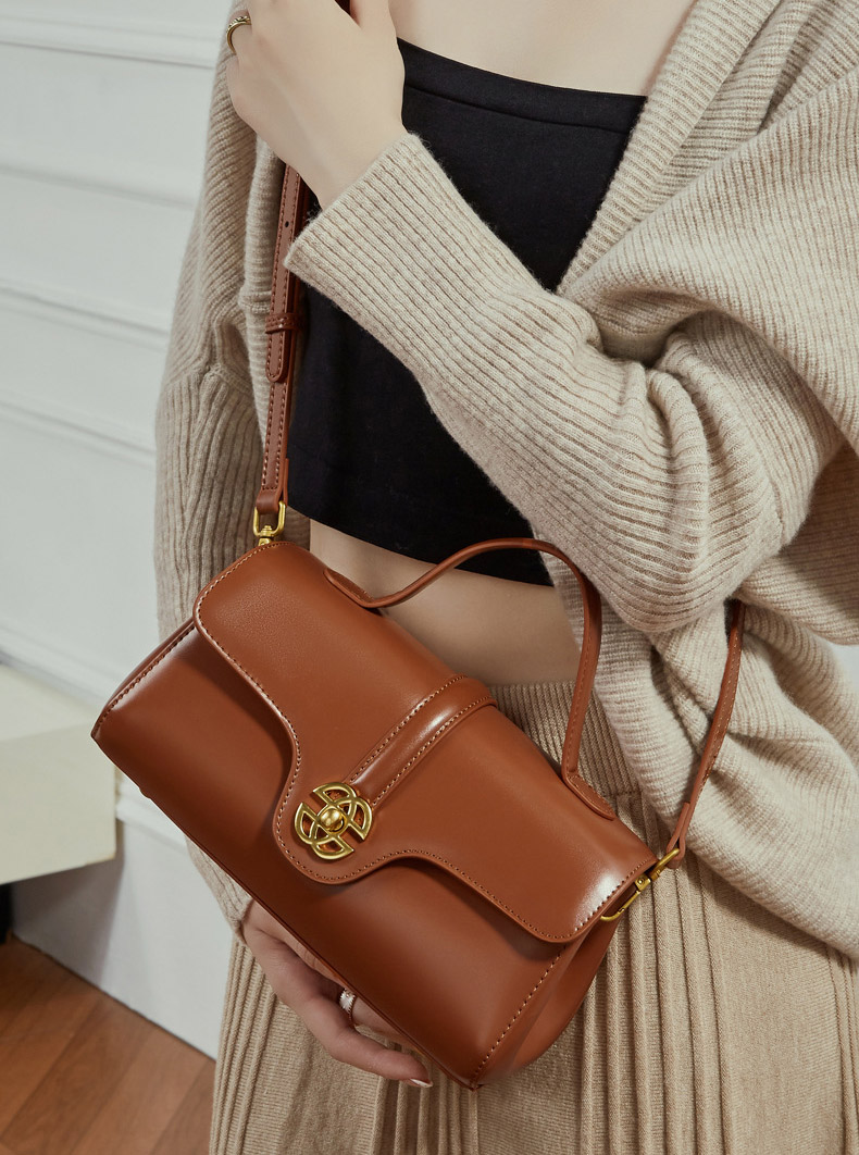 DEEPKEE original nubuck handmade full-grain genuine leather cowhide bag 輕奢真皮包 斜挎手提單肩包 3201 號