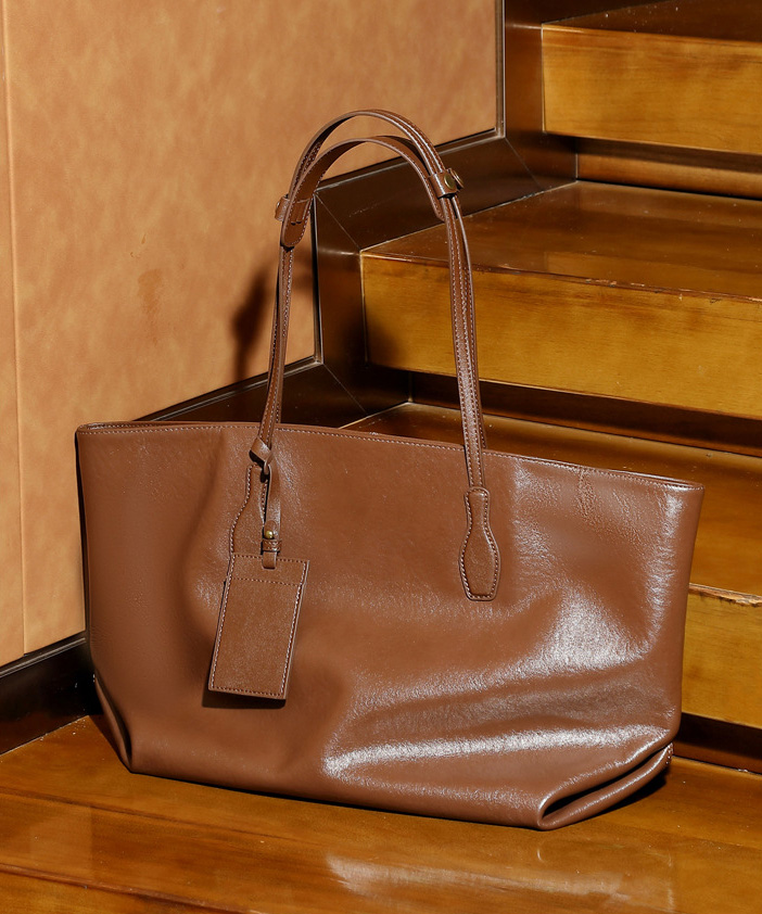 DEEPKEE original nubuck handmade full-grain genuine leather cowhide bag 頭層植鞣真皮小眾大容量高級質感通勤單肩包 3205 號