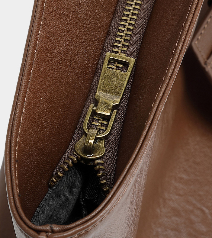 DEEPKEE original nubuck handmade full-grain genuine leather cowhide bag 頭層植鞣真皮小眾大容量高級質感通勤單肩包 3205 號