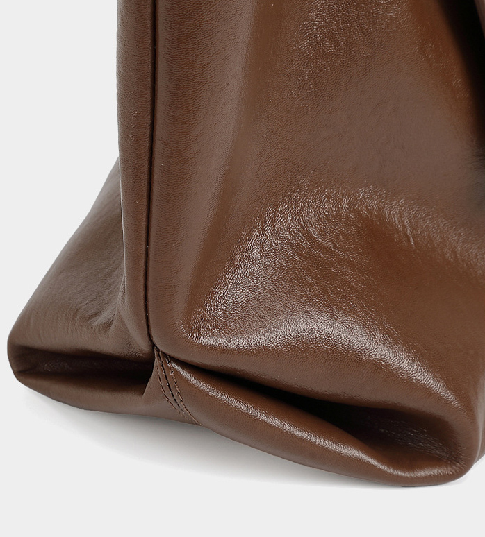 DEEPKEE original nubuck handmade full-grain genuine leather cowhide bag 頭層植鞣真皮小眾大容量高級質感通勤單肩包 3205 號