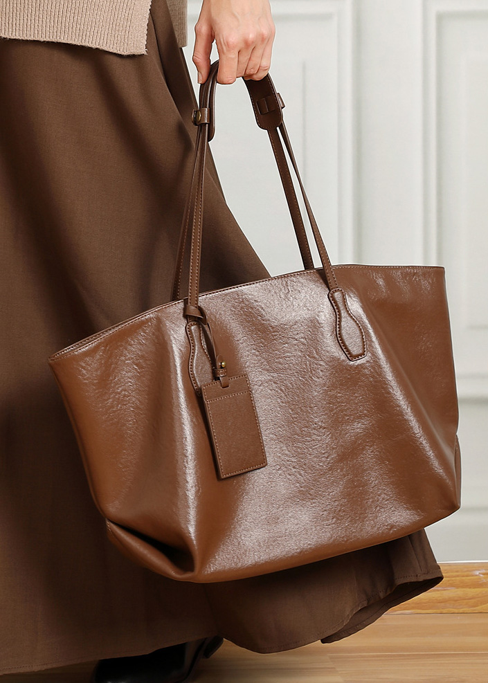 DEEPKEE original nubuck handmade full-grain genuine leather cowhide bag 頭層植鞣真皮小眾大容量高級質感通勤單肩包 3205 號