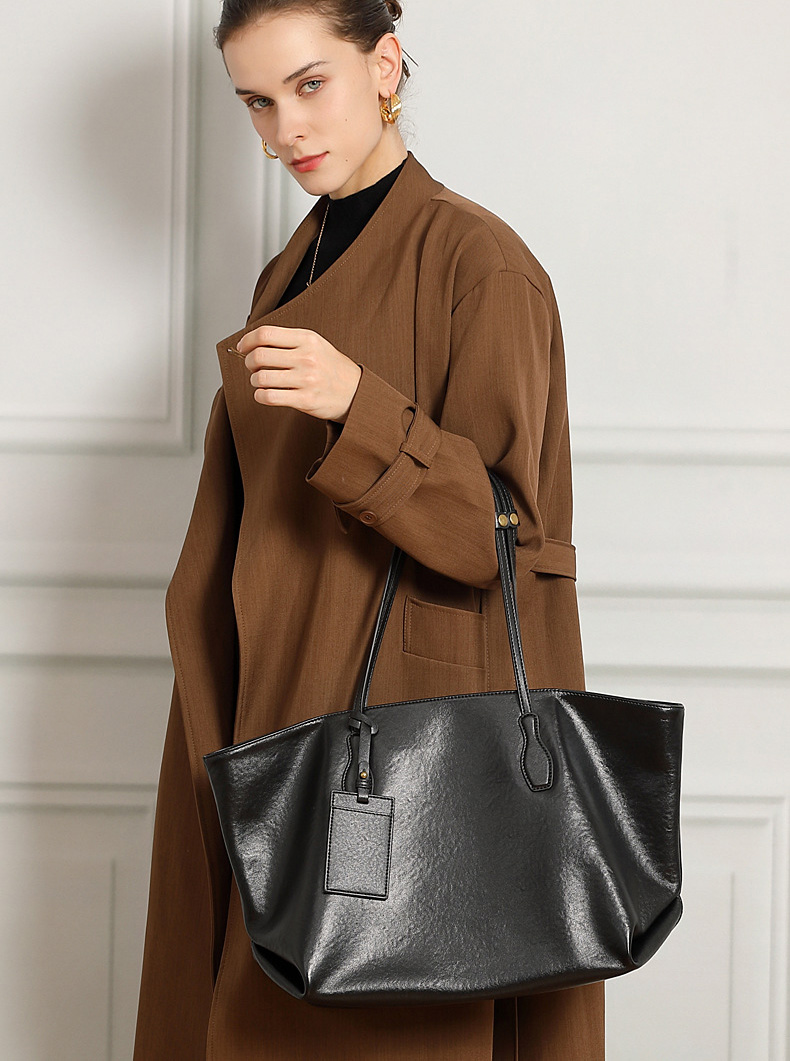 DEEPKEE original nubuck handmade full-grain genuine leather cowhide bag 頭層植鞣真皮小眾大容量高級質感通勤單肩包 3205 號