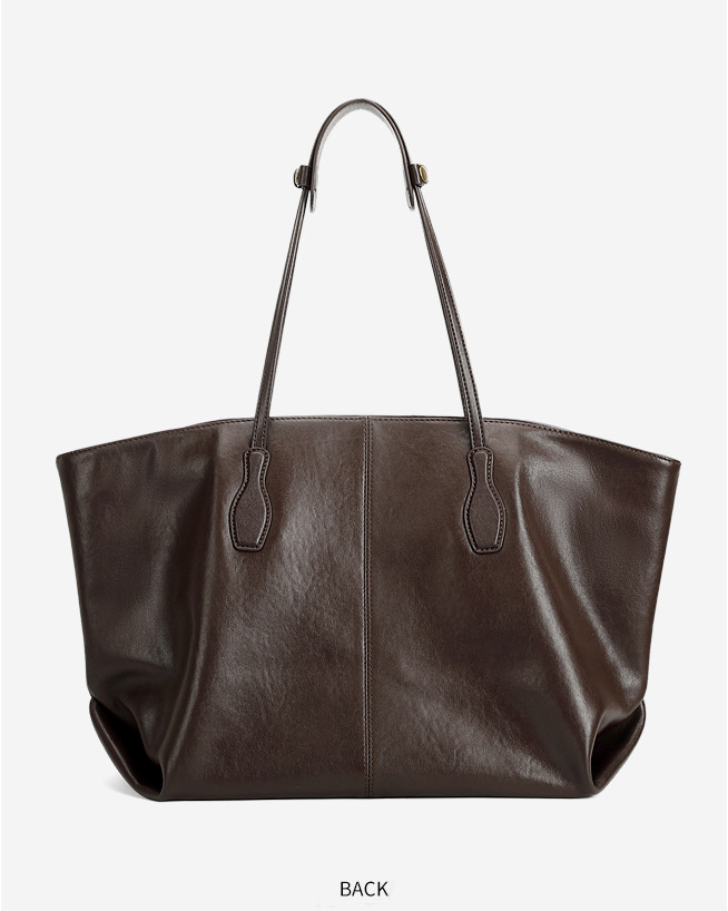 DEEPKEE original nubuck handmade full-grain genuine leather cowhide bag 頭層植鞣真皮小眾大容量高級質感通勤單肩包 3205 號