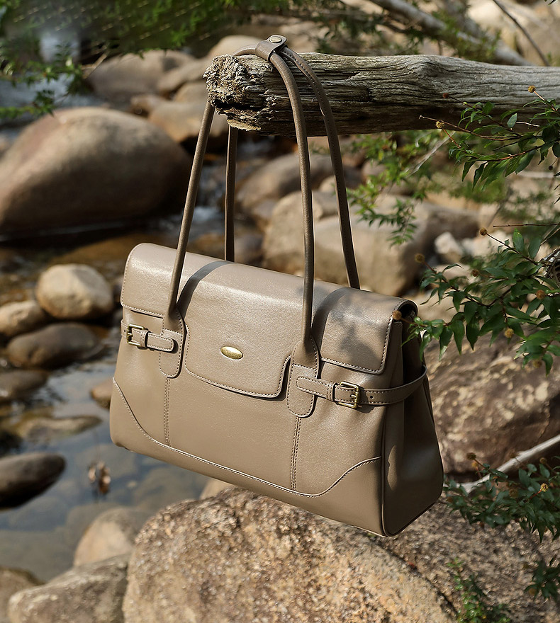 DEEPKEE original nubuck handmade full-grain genuine leather cowhide bag 簡約頭層牛皮真皮大容量復古手提單肩腋下托特包 3207 號