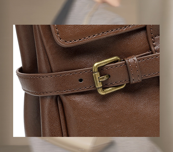 DEEPKEE original nubuck handmade full-grain genuine leather cowhide bag 簡約頭層牛皮真皮大容量復古手提單肩腋下托特包 3207 號