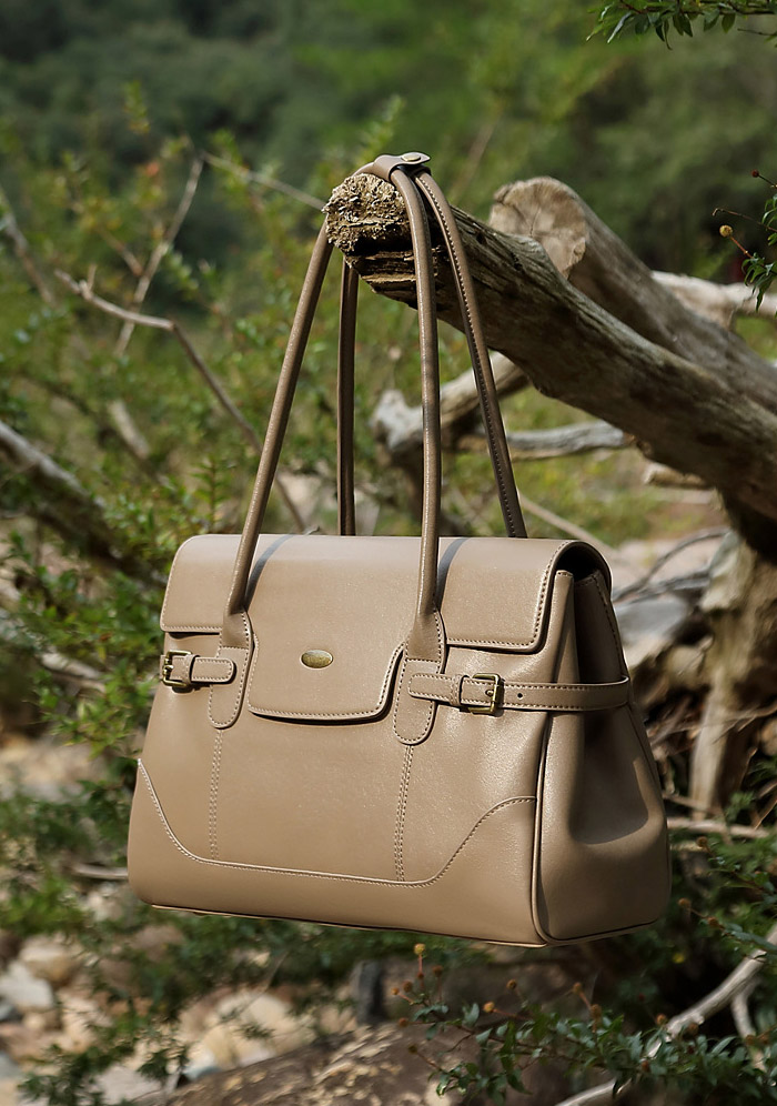 DEEPKEE original nubuck handmade full-grain genuine leather cowhide bag 簡約頭層牛皮真皮大容量復古手提單肩腋下托特包 3207 號