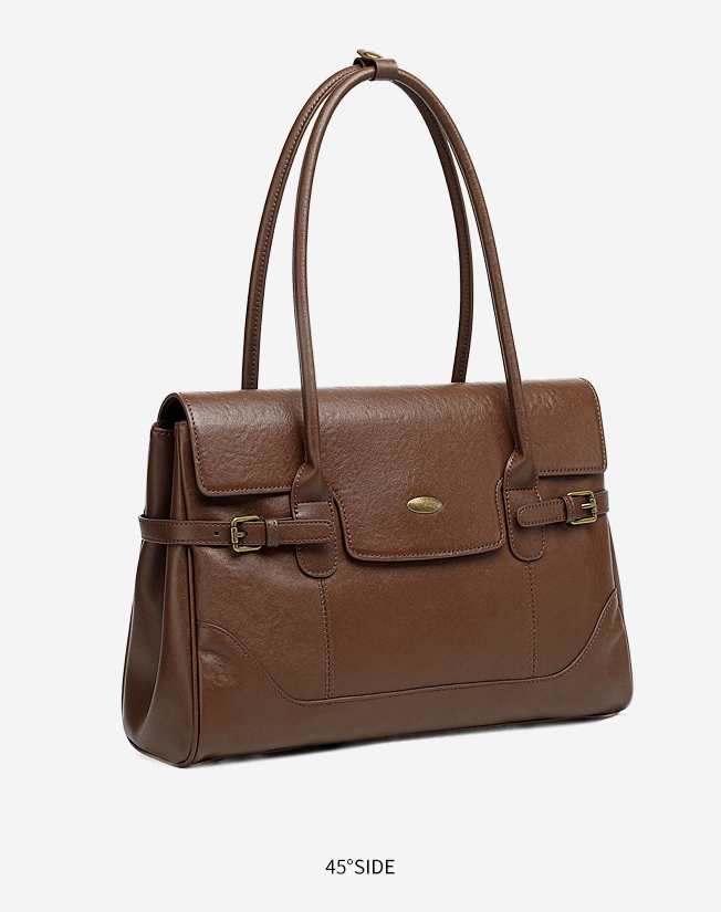 DEEPKEE original nubuck handmade full-grain genuine leather cowhide bag 簡約頭層牛皮真皮大容量復古手提單肩腋下托特包 3207 號