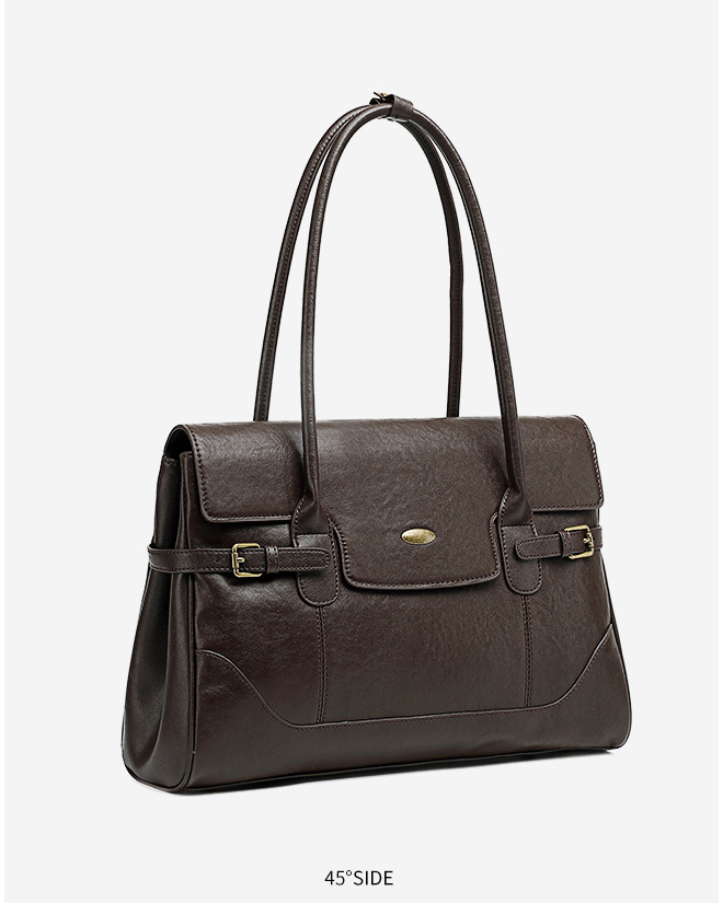 DEEPKEE original nubuck handmade full-grain genuine leather cowhide bag 簡約頭層牛皮真皮大容量復古手提單肩腋下托特包 3207 號