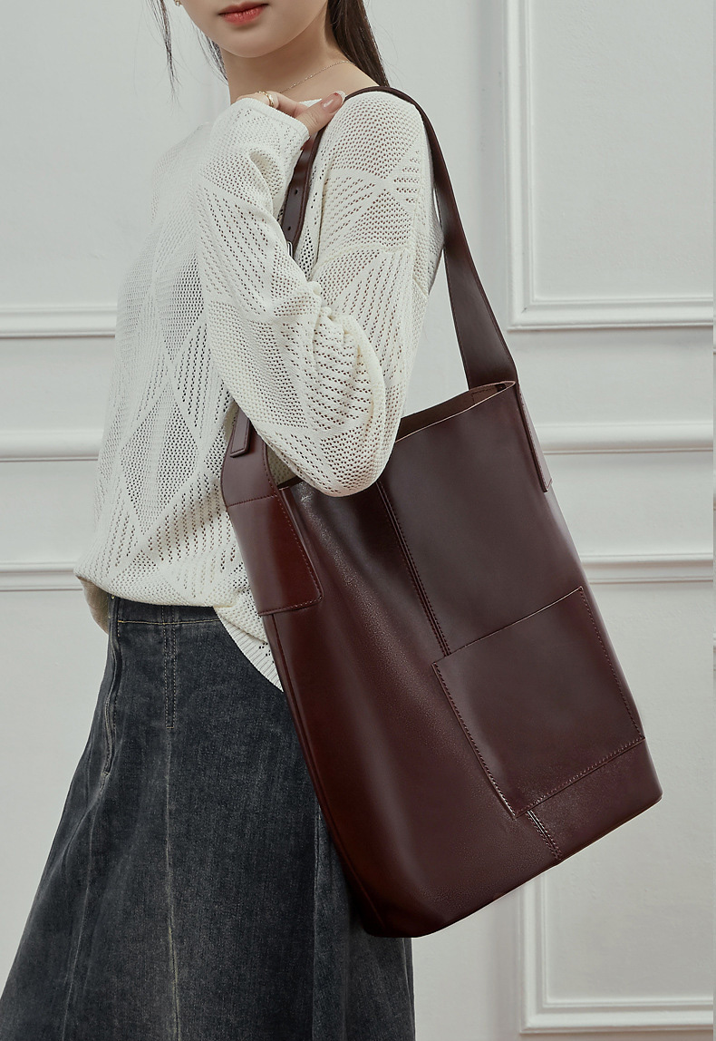 DEEPKEE original nubuck handmade full-grain genuine leather cowhide bag 頭層植鞣牛皮大包 真皮托特包 單肩手提包 3229 號