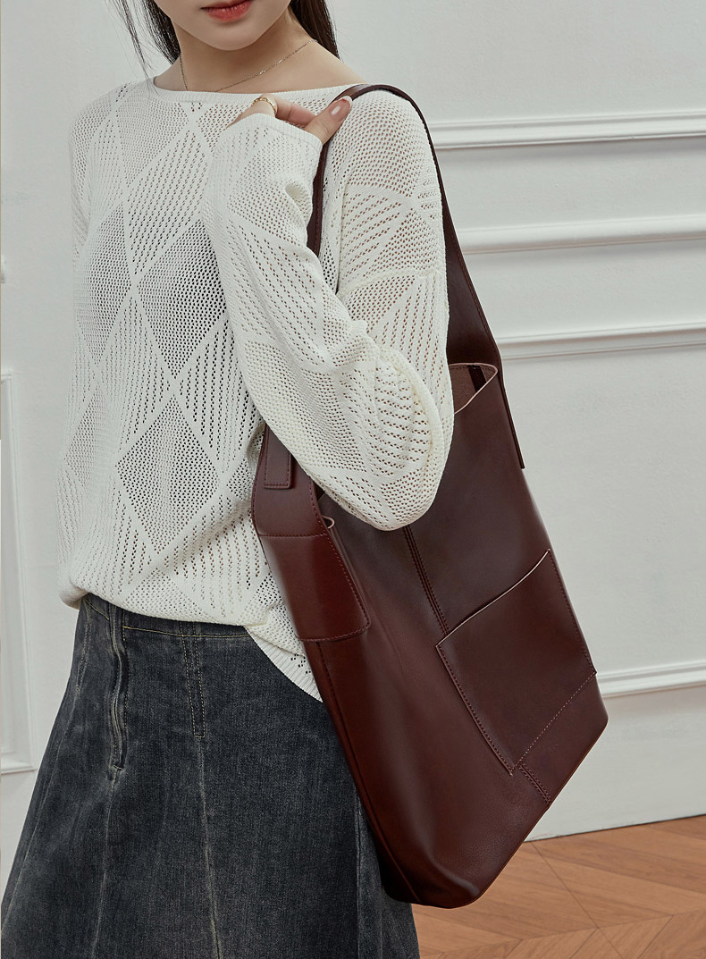 DEEPKEE original nubuck handmade full-grain genuine leather cowhide bag 頭層植鞣牛皮大包 真皮托特包 單肩手提包 3229 號