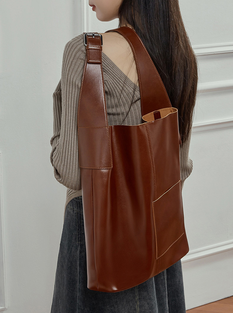 DEEPKEE original nubuck handmade full-grain genuine leather cowhide bag 頭層植鞣牛皮大包 真皮托特包 單肩手提包 3229 號