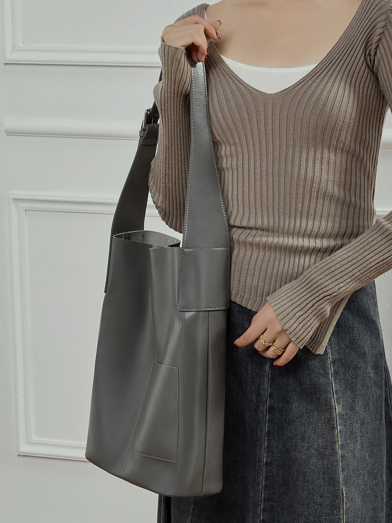 DEEPKEE original nubuck handmade full-grain genuine leather cowhide bag 頭層植鞣牛皮大包 真皮托特包 單肩手提包 3229 號