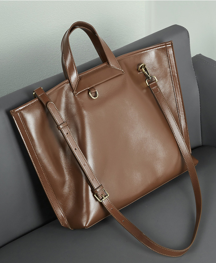 DEEPKEE original nubuck handmade full-grain genuine leather cowhide bag 頭層植鞣皮大容量手提單肩斜挎包 3231 號