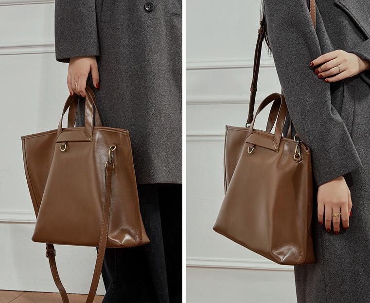 DEEPKEE original nubuck handmade full-grain genuine leather cowhide bag 頭層植鞣皮大容量手提單肩斜挎包 3231 號