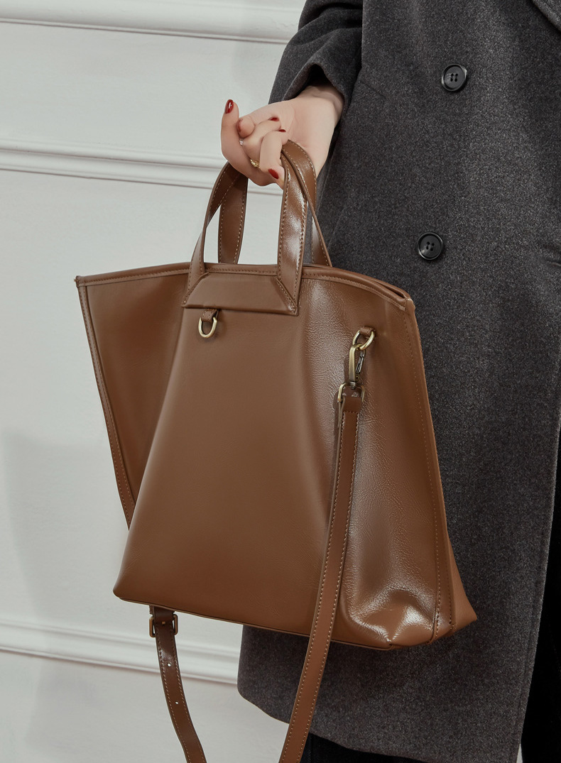 DEEPKEE original nubuck handmade full-grain genuine leather cowhide bag 頭層植鞣皮大容量手提單肩斜挎包 3231 號