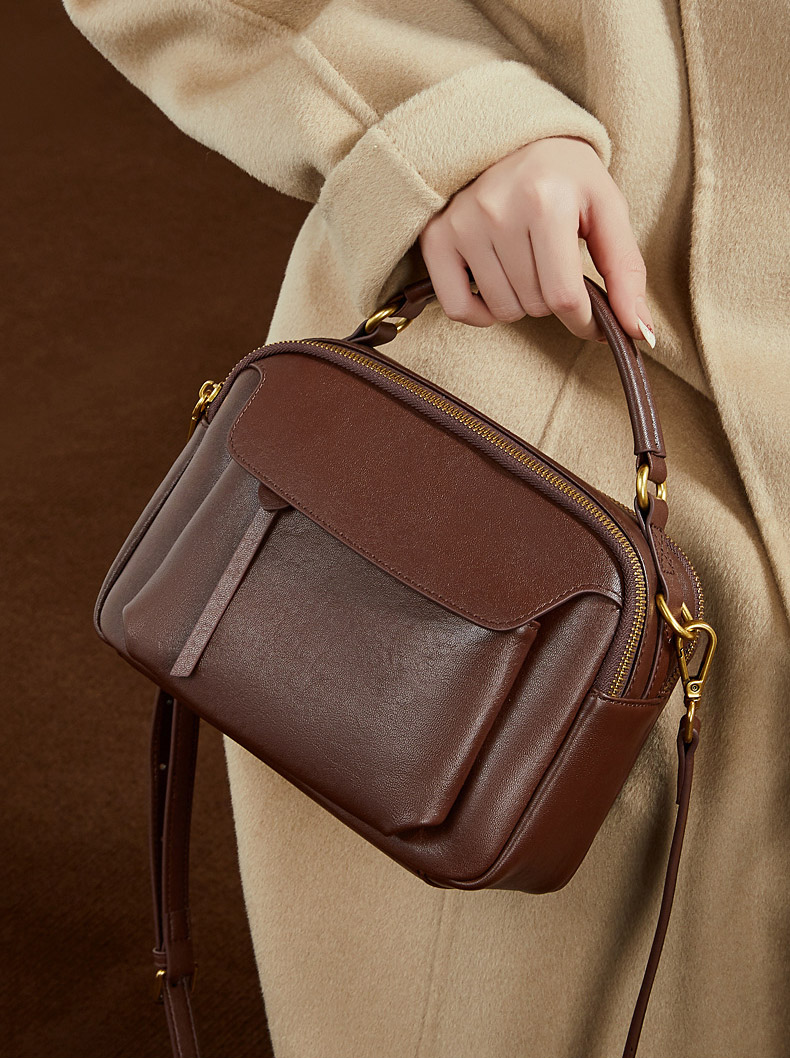 DEEPKEE 真皮時尚復古波士頓包 女款 3269 號