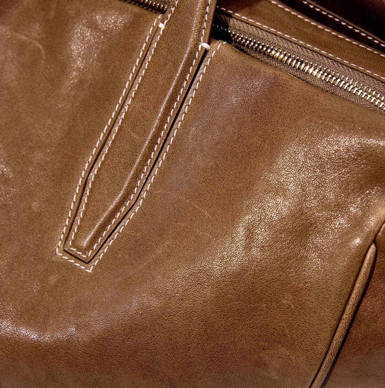 DEEPKEE original nubuck handmade full-grain genuine leather cowhide bag 循跡見物波士頓旅行包 328 號