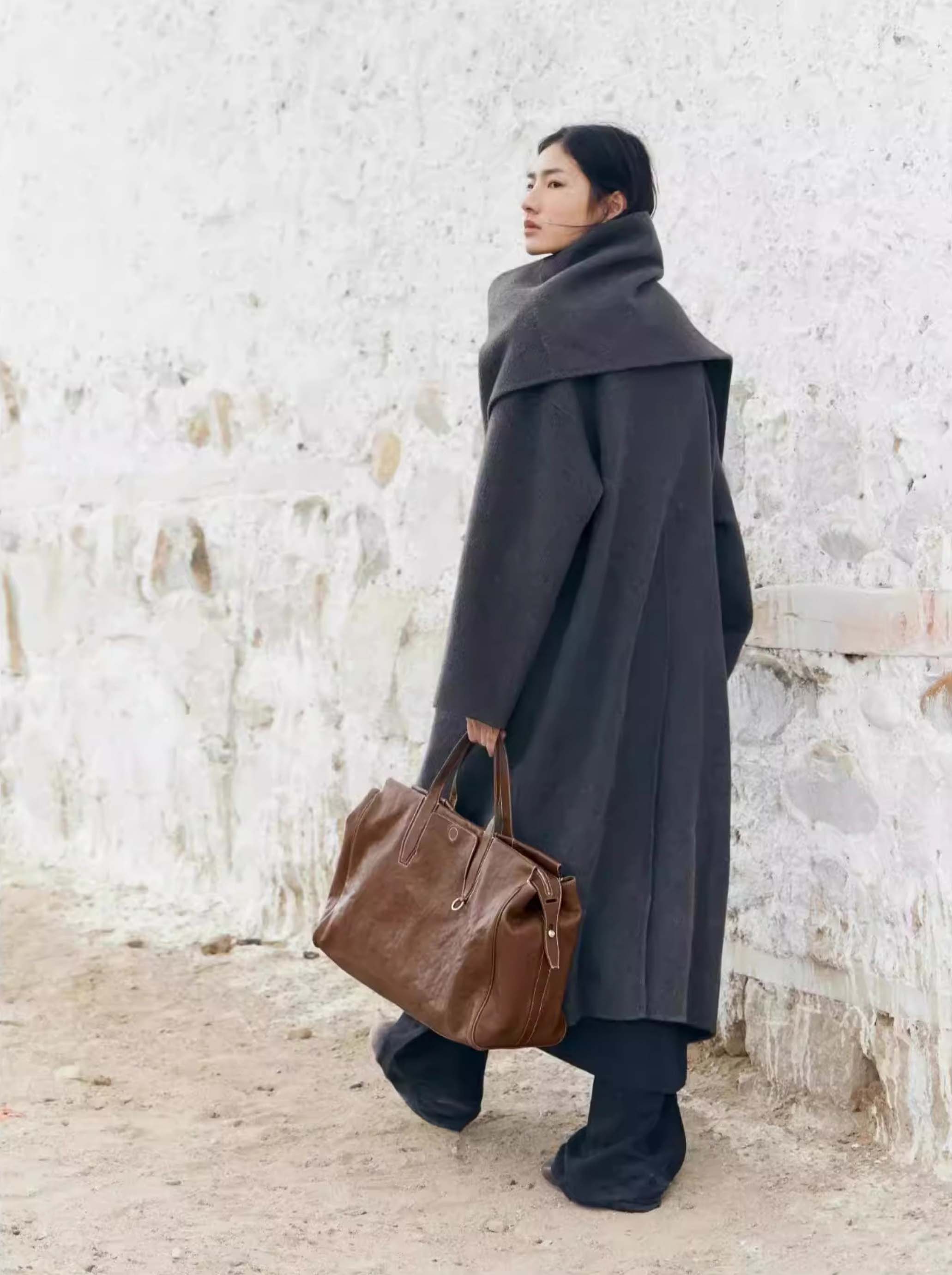 DEEPKEE original nubuck handmade full-grain genuine leather cowhide bag 循跡見物波士頓旅行包 328 號