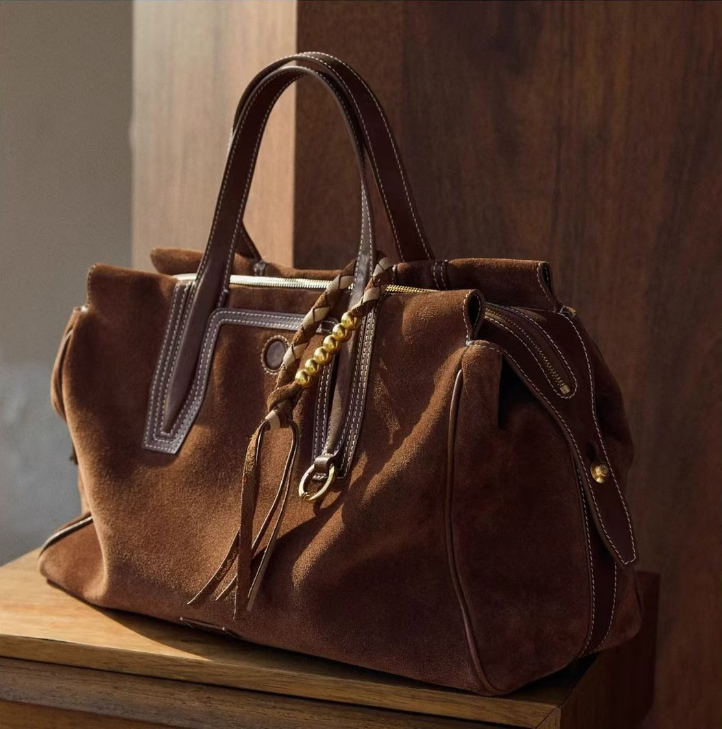 DEEPKEE original nubuck handmade full-grain genuine leather cowhide bag 循跡見物波士頓旅行包 328 號