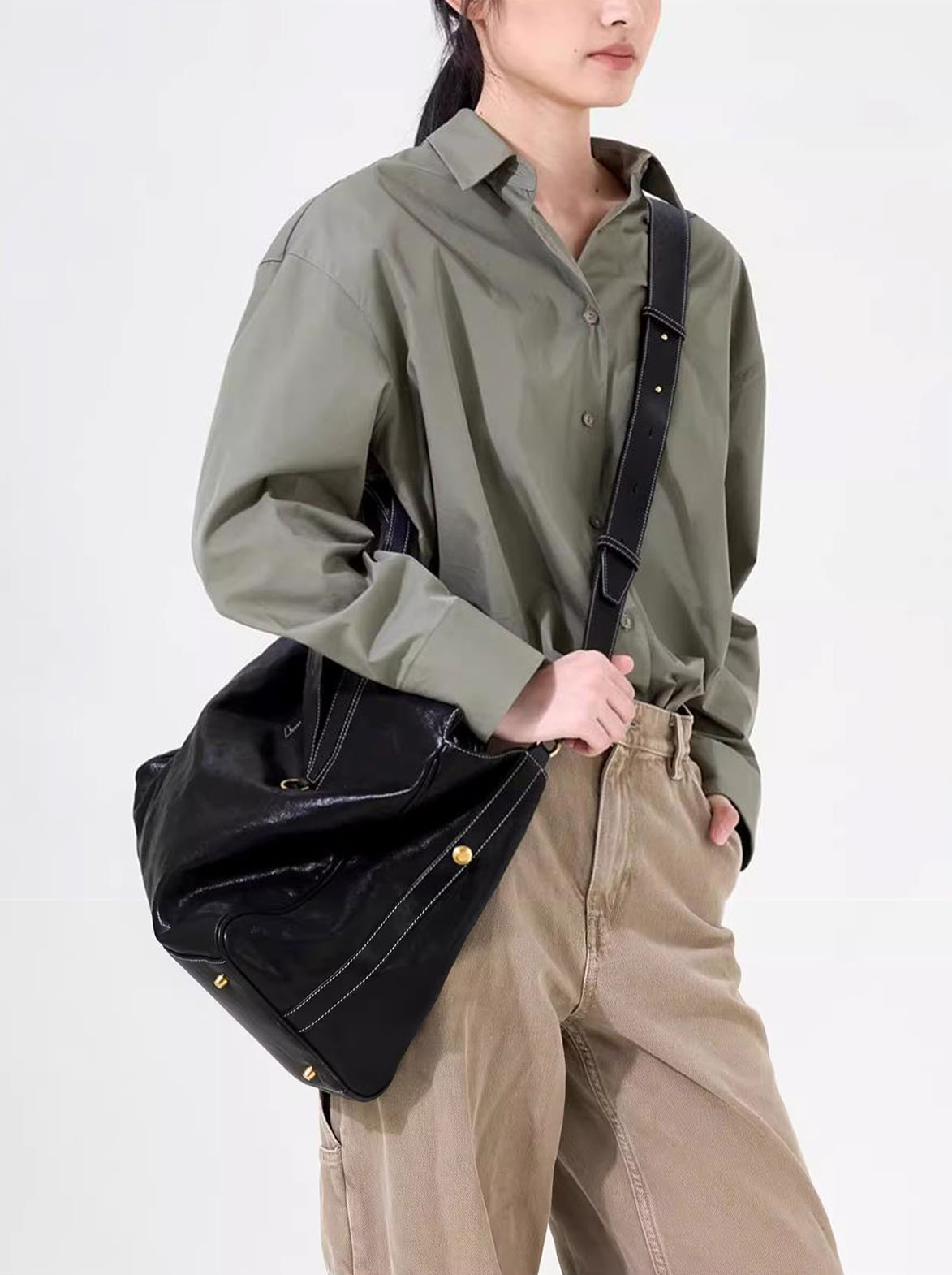 DEEPKEE original nubuck handmade full-grain genuine leather cowhide bag 循跡見物波士頓旅行包 328 號