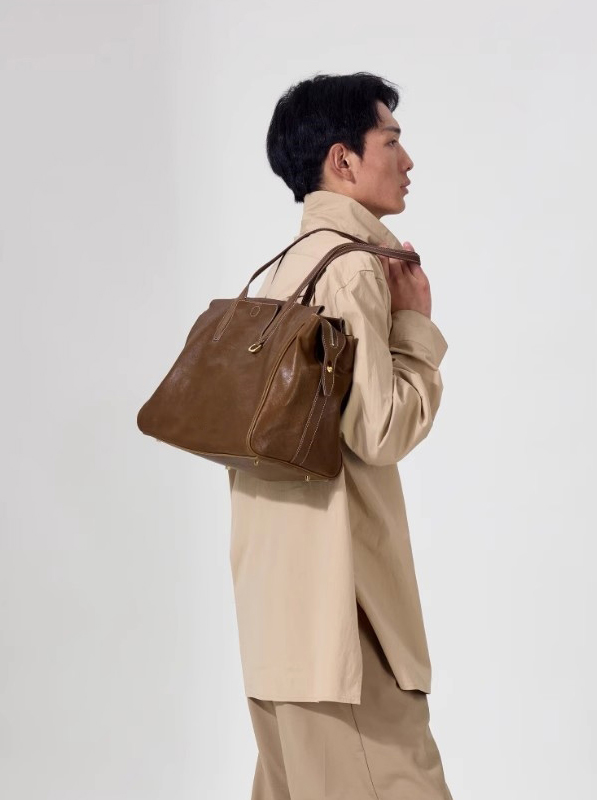 DEEPKEE original nubuck handmade full-grain genuine leather cowhide bag 循跡見物波士頓旅行包 328 號