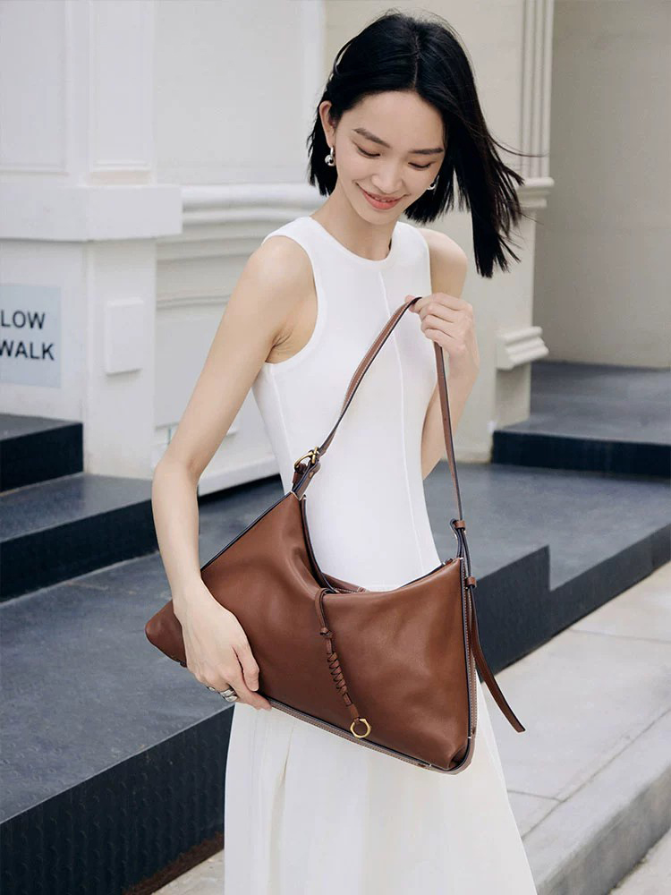 DEEPKEE original nubuck handmade full-grain genuine leather cowhide bag 植鞣牛皮女包 3302 號