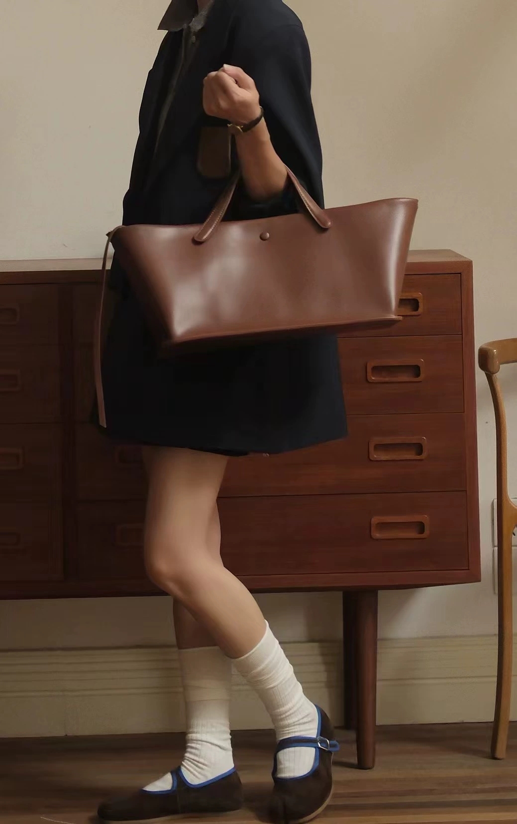 DEEPKEE original nubuck handmade full-grain genuine leather cowhide bag 復古柔軟牛皮手提包真皮手拎包 3725 號