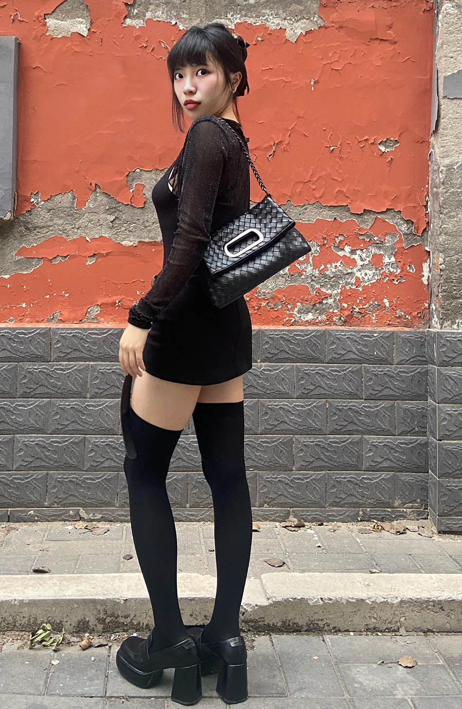 DEEPKEE original nubuck handmade full-grain genuine leather cowhide bag 真皮編織包 折疊菱格鍊條包 38002 號