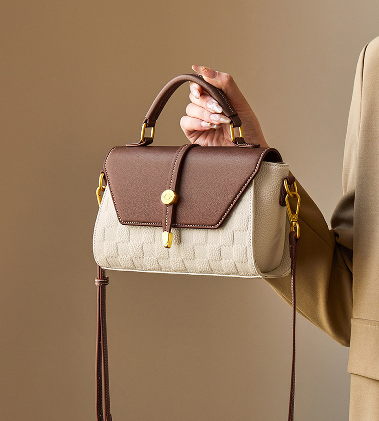 DEEPKEE original nubuck handmade full-grain genuine leather cowhide bag 真皮斜挎蘭杜女士包包 400 號