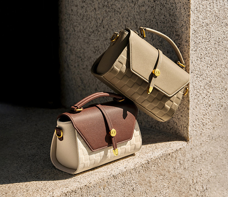 DEEPKEE original nubuck handmade full-grain genuine leather cowhide bag 真皮斜挎蘭杜女士包包 400 號