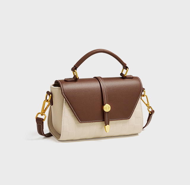 DEEPKEE original nubuck handmade full-grain genuine leather cowhide bag 真皮斜挎蘭杜女士包包 400 號