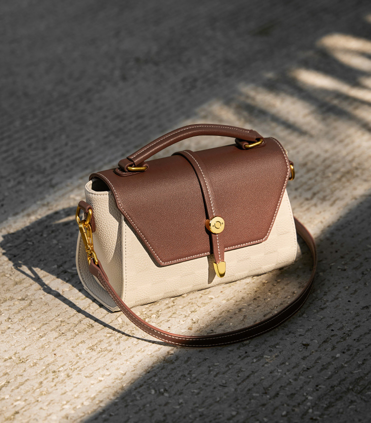 DEEPKEE original nubuck handmade full-grain genuine leather cowhide bag 真皮斜挎蘭杜女士包包 400 號