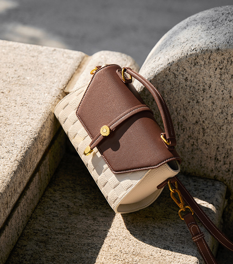 DEEPKEE original nubuck handmade full-grain genuine leather cowhide bag 真皮斜挎蘭杜女士包包 400 號