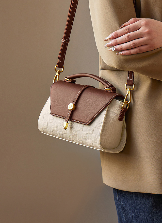 DEEPKEE original nubuck handmade full-grain genuine leather cowhide bag 真皮斜挎蘭杜女士包包 400 號