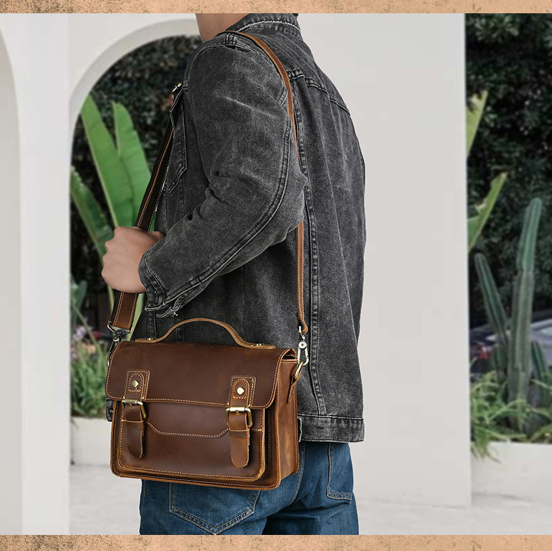 香港狄記皮具 狄記 原創真皮手工 ins郵差包 ins風格包包 頭層牛皮包包 皮革 原創手工真皮 皮件 DEEPKEE 復古真皮手工包