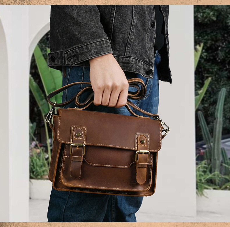 香港狄記皮具 狄記 原創真皮手工 ins郵差包 ins風格包包 頭層牛皮包包 皮革 原創手工真皮 皮件 DEEPKEE 復古真皮手工包