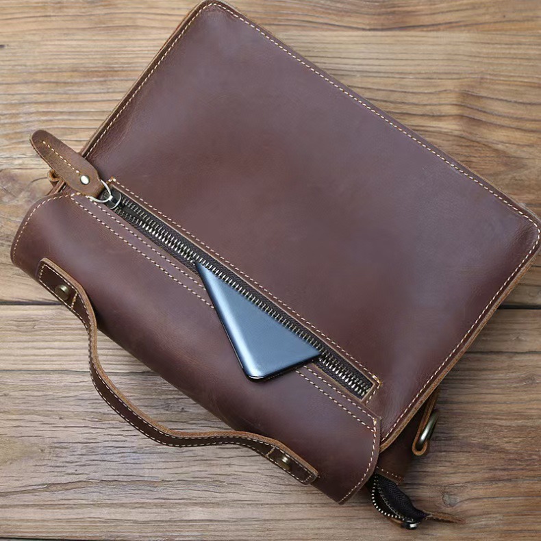 香港狄記皮具 狄記 原創真皮手工 ins郵差包 ins風格包包 頭層牛皮包包 皮革 原創手工真皮 皮件 DEEPKEE 復古真皮手工包