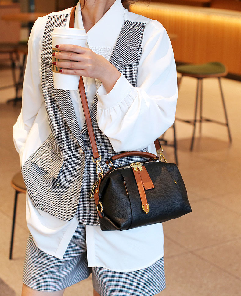 DEEPKEE original nubuck handmade full-grain genuine leather cowhide bag 頭層牛皮枕頭包 5502 號