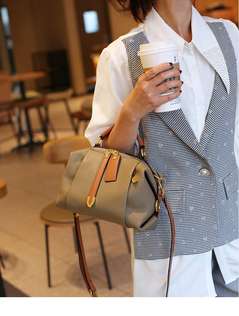 DEEPKEE original nubuck handmade full-grain genuine leather cowhide bag 頭層牛皮枕頭包 5502 號