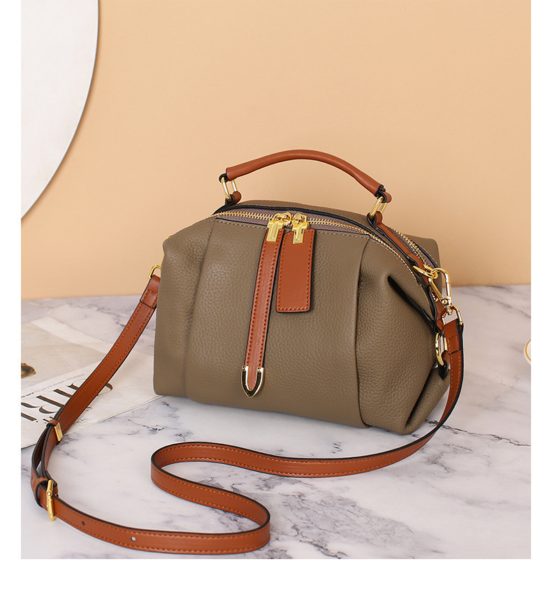 DEEPKEE original nubuck handmade full-grain genuine leather cowhide bag 頭層牛皮枕頭包 5502 號