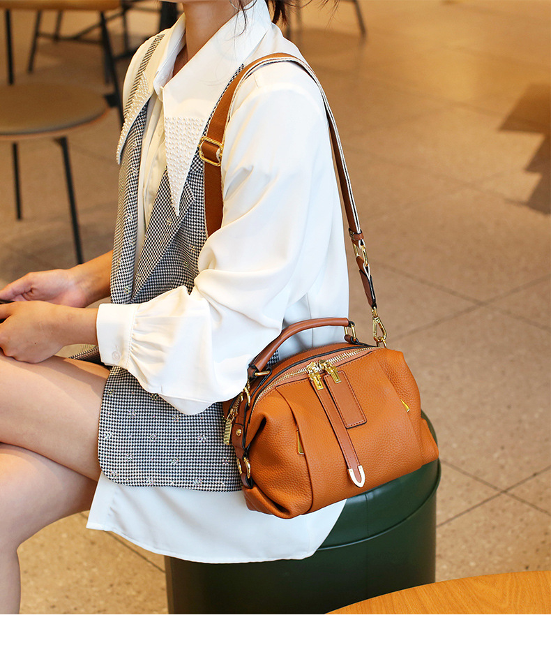 DEEPKEE original nubuck handmade full-grain genuine leather cowhide bag 頭層牛皮枕頭包 5502 號