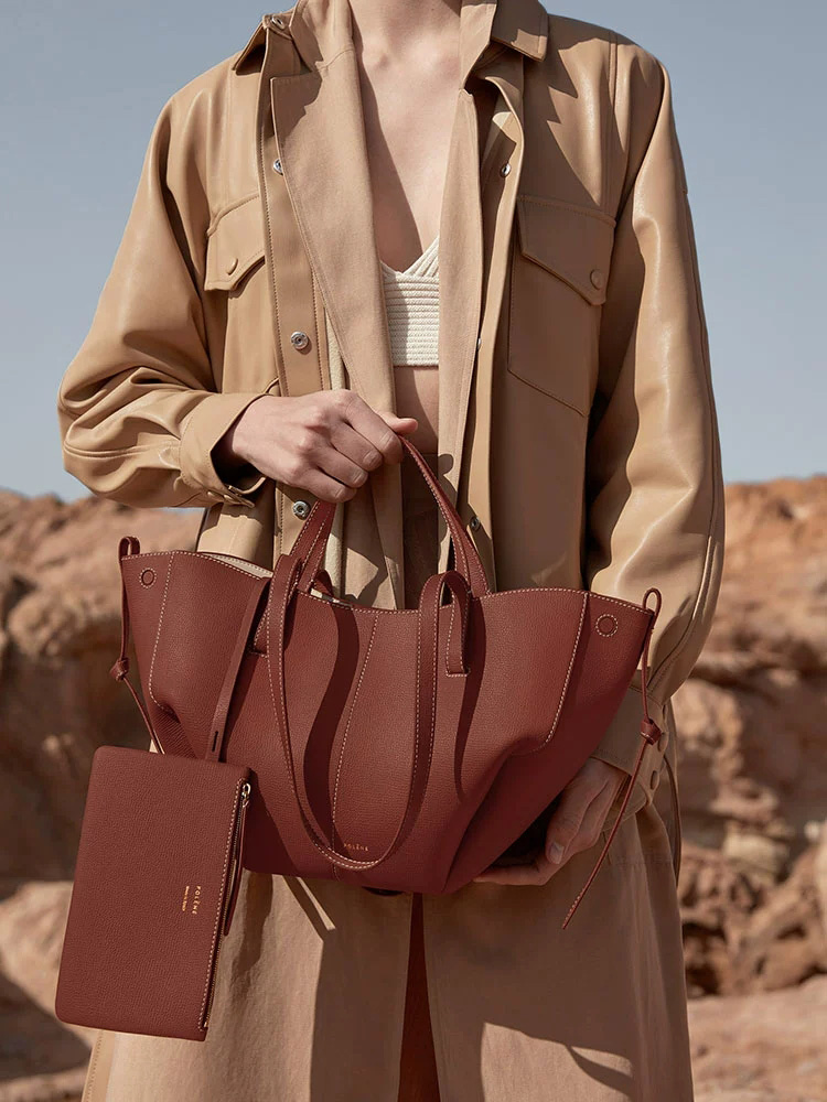 DEEPKEE original nubuck handmade full-grain genuine leather cowhide bag 翅膀包 Cyme 牛皮手提包 5969 號