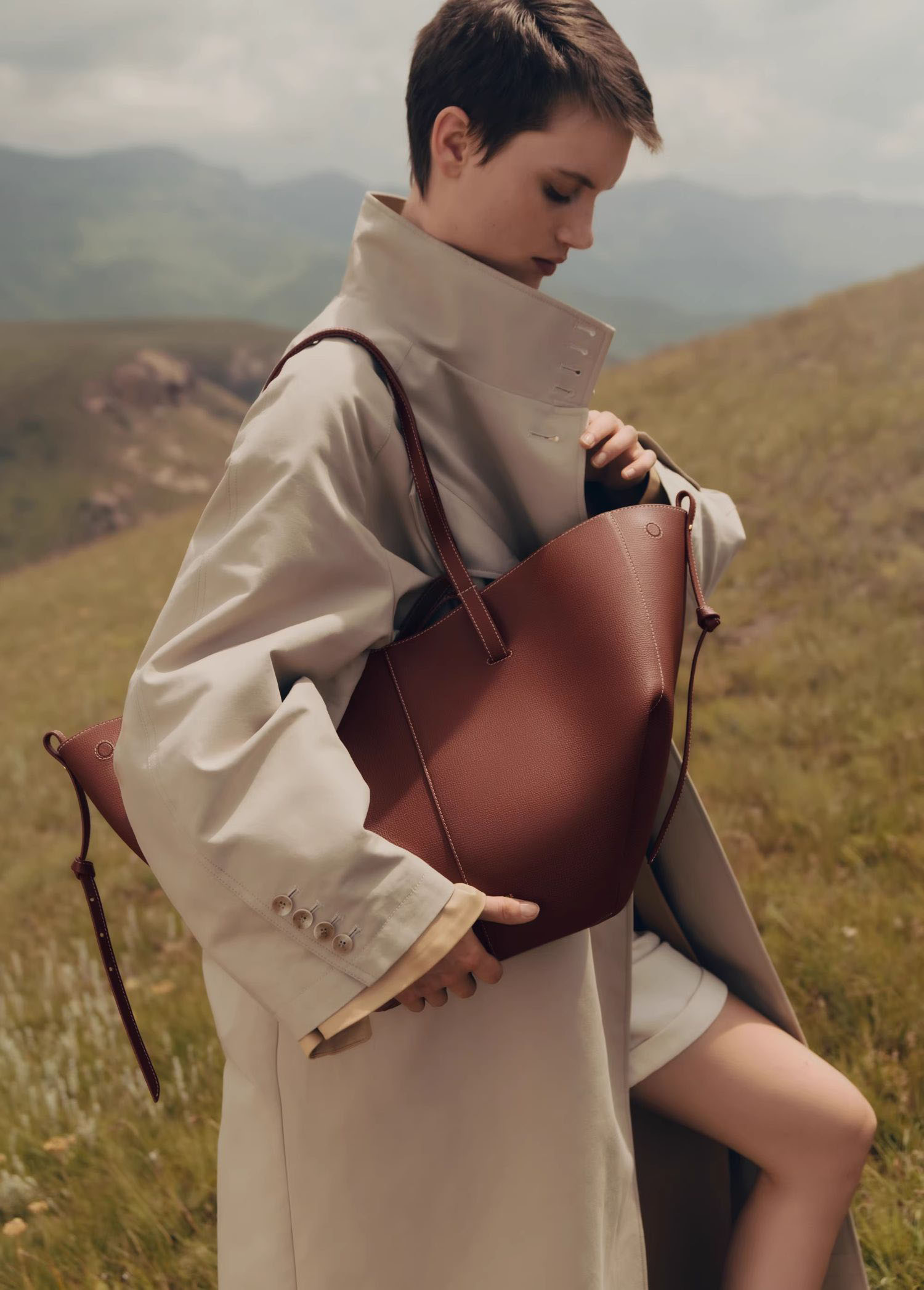 DEEPKEE original nubuck handmade full-grain genuine leather cowhide bag 翅膀包 Cyme 牛皮手提包 5969 號