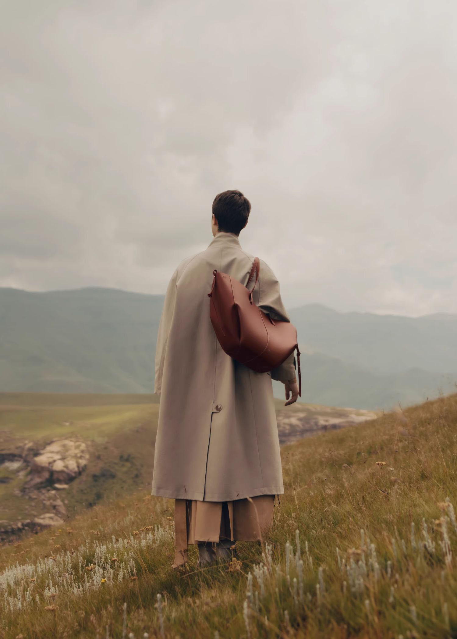 DEEPKEE original nubuck handmade full-grain genuine leather cowhide bag 翅膀包 Cyme 牛皮手提包 5969 號