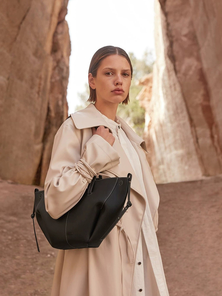 DEEPKEE original nubuck handmade full-grain genuine leather cowhide bag 翅膀包 Cyme 牛皮手提包 5969 號